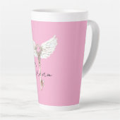 White Angel Feathers Key Latte Mok (Rechterhoek)