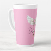 White Angel Feathers Key Latte Mok (Linkerhoek)