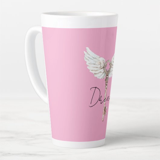 White Angel Feathers Key Latte Mok (Linkerhoek)