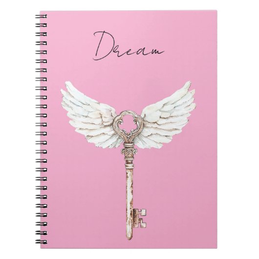 White Angel Feathers Key Notitieboek (Voorkant)