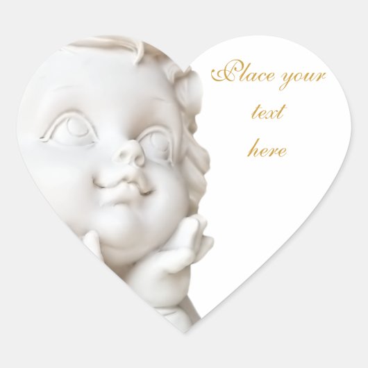 White Angel Hart Sticker (Voorkant)