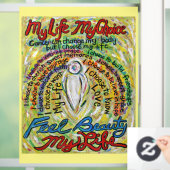 White Angel met Cancer Poem Art Window Cling Raamsticker (Huis)