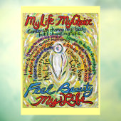 White Angel met Cancer Poem Art Window Cling Raamsticker (Vel 3)