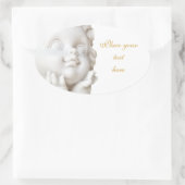 White Angel Ovale Sticker (Tas)