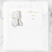 White Angel Rechthoekige Sticker (Tas)