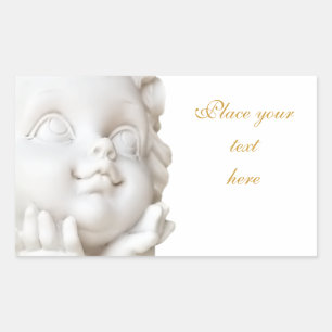 White Angel Rechthoekige Sticker