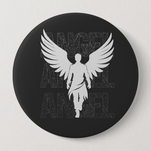 White Angel Ronde Button 4,0 Cm (Voorkant)