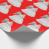 White Angel rood inpakpapier (Hoek)