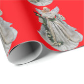 White Angel rood inpakpapier (Rol Hoek)