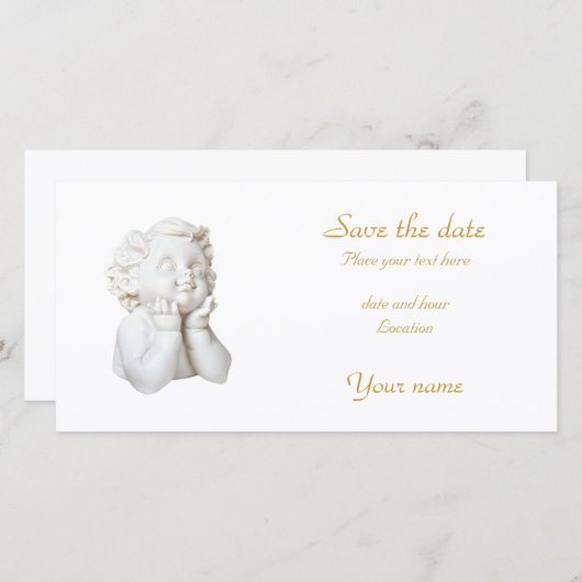 White Angel Save The Date (Voorkant / Achterkant)