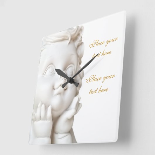 White Angel Vierkante Klok (Hoek)