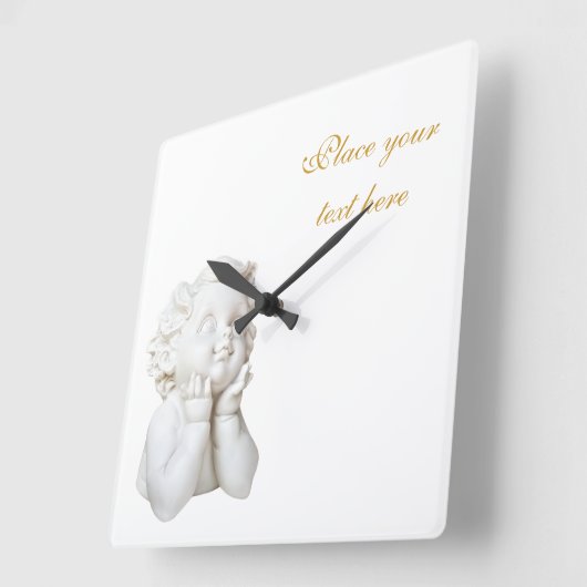 White Angel Vierkante Klok (Hoek)