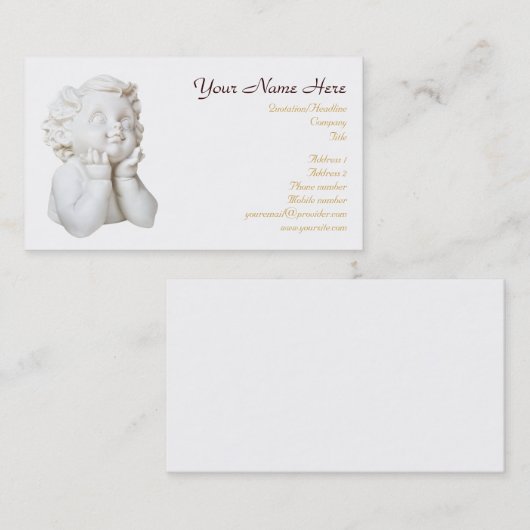 White Angel Visitekaartje (Voorkant / Achterkant)