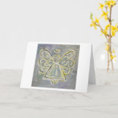 White Angel Wenskaart Kaart (Gele Bloem)