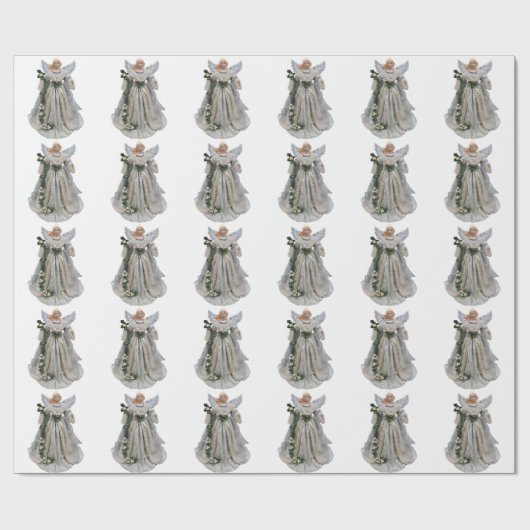 White Angel White Wrapping Paper Cadeaupapier (Vlak)