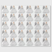 White Angel White Wrapping Paper Cadeaupapier (Vlak)