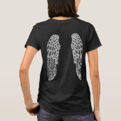 White Angel wings illustreert fantasiekunst T-shirt (Achterkant)