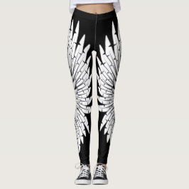 White Angel Wings Leggings. Leggings