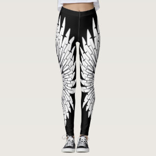 White Angel Wings Leggings. Leggings