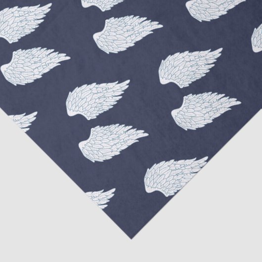 White Angel Wings & Navy Tissuepapier (Detail)