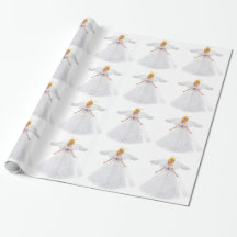white angel wrapping paper