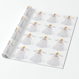 white angel wrapping paper cadeaupapier