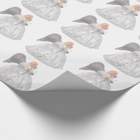 white angel wrapping paper cadeaupapier (Hoek)