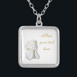 White Angel Zilver Vergulden Ketting<br><div class="desc">Schatje van een mooie Cupid. Ruimte voor je liefdesbericht ernaast. Nuttig voor feestelijkheden en evenementen zoals bruiloft,  jubileum,  Valentijnsdag.</div>