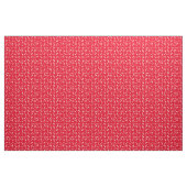 White Angled Muzieknoten Pattern on Red Stof (Yard (91,4 cm))