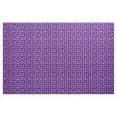White Angled Muzieknoten Pattern op Paars Stof (Yard (91,4 cm))