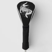 White Animal Silhouette - Crocodile Golfheadcover (Voorkant)