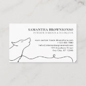 White Animal Wild Natuur Wolf Visitekaartje (Achterkant)