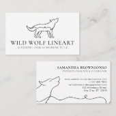 White Animal Wild Natuur Wolf Visitekaartje (Voorkant / Achterkant)