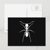 White Ant Silhouette Custom Briefkaart (Voorkant / Achterkant)