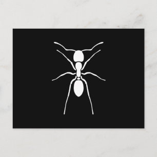 White Ant Silhouette Custom Briefkaart