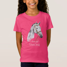 White Appaloosa paardenportret cowgirl ruitster T-shirt