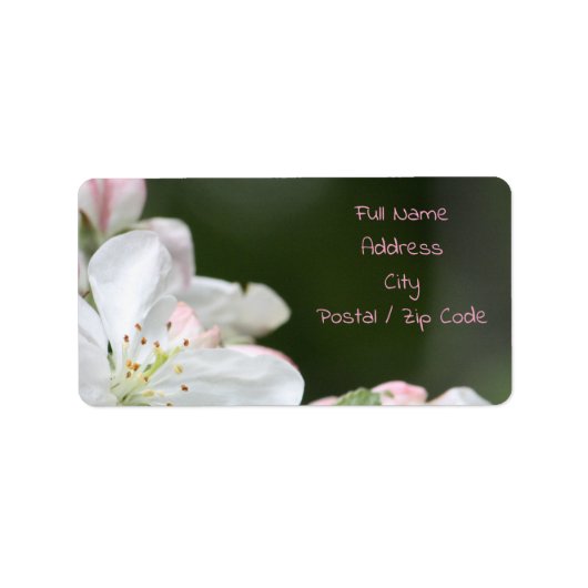 White Apple Blossom Etiket (Voorkant)