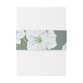 White Apple Blossom Flowers Personalized Wedding Uitnodigingen Wikkel (Achterkant Voorbeeld)