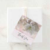 White Apple Blossom Foto: Dank je wel Bedankjes Labels (In situ)