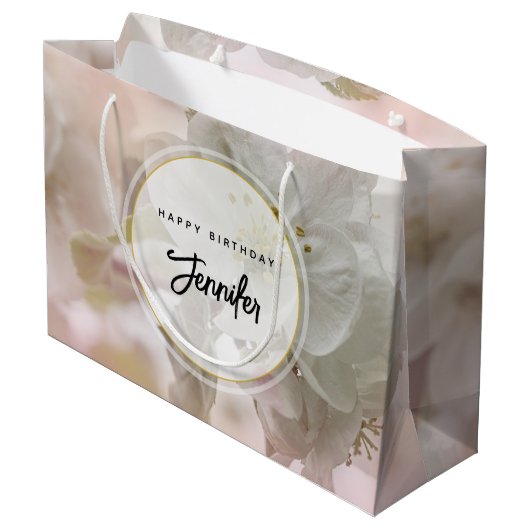 White Apple Blossom Fotograaf Dag Groot Cadeauzakje (Achterkant Gekanteld)