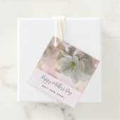 White Apple Blossom Fotograaf Moederdag Bedankjes Labels (In situ)