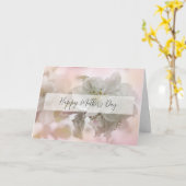 White Apple Blossom Fotograaf Moederdag Kaart (Gele Bloem)