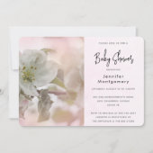 White Apple Blossom Fotografie Baby shower Kaart (Voorkant)