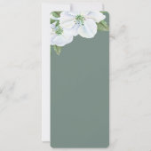 White Apple Blossom Order of Service Wedding Kaart (Achterkant)
