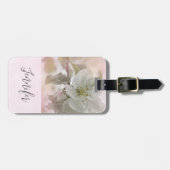 White Apple Blossom Photography Bagagelabel (Voorkant horizontaal)
