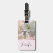 White Apple Blossom Photography Bagagelabel (Voorkant verticaal)