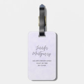 White Apple Blossom Photography Bagagelabel (Achterkant verticaal)