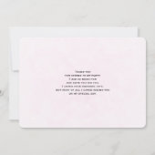 White Apple Blossom Photography Bedankkaart (Achterkant)