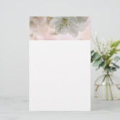 White Apple Blossom Photography Briefpapier (Staand voorkant)
