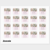 White Apple Blossom Photography Business Vierkante Sticker (Vel)